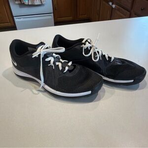 Nike Black Athletic Trainers with White Laces and Accents